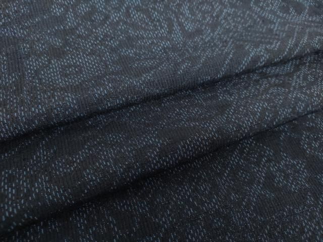 平和屋着物●結城紬 草花文 正絹 DAAY1823ps