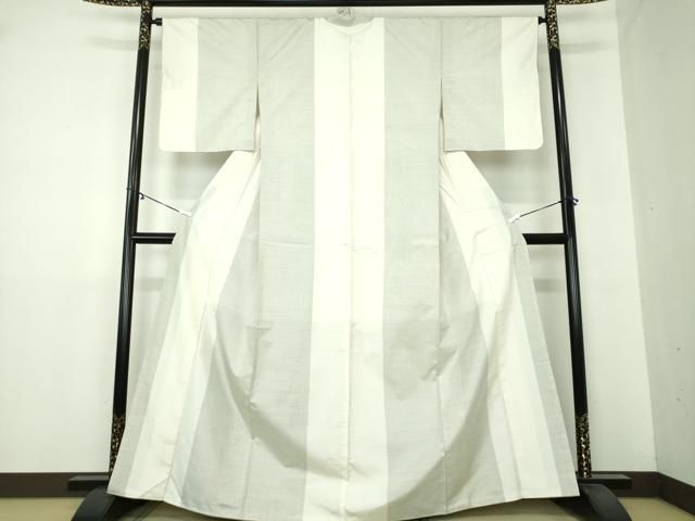 平和屋着物●本場大島紬 白大島 9マルキ 間道 正絹 ♥ DAAY1824ps