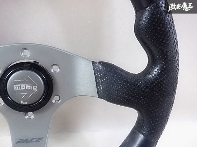MOMO モモ RACE レース 32φ パンチング レザー ハンドル ステアリング