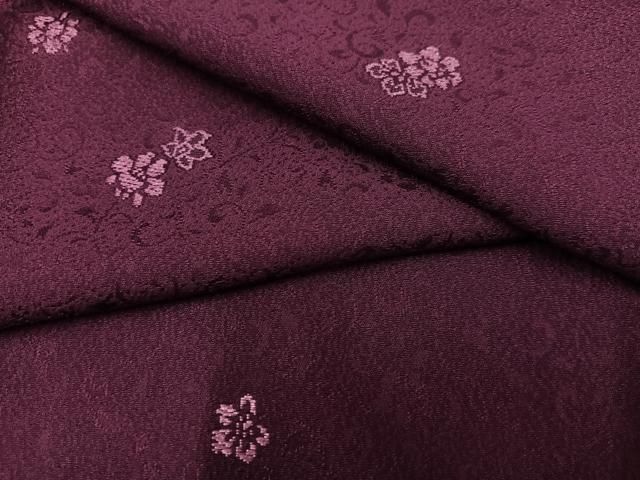 平和屋着物●上質な色無地 似せ紫色 正絹 AABC6034ph