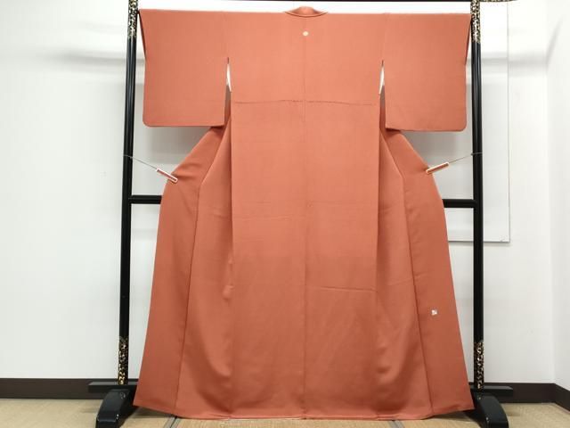 平和屋着物 京友禅 羽田工房 京都府指定無形文化財保持者 羽田登監修 上質な色無地 樺色 正絹 CAAY9536th