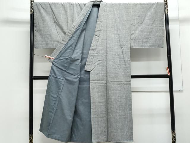 平和屋着物 男性 紬 アンサンブル 霞文 正絹 th