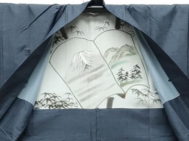 平和屋着物○男性 本場大島紬 アンサンブル 100亀甲 総詰め 正絹 逸品  