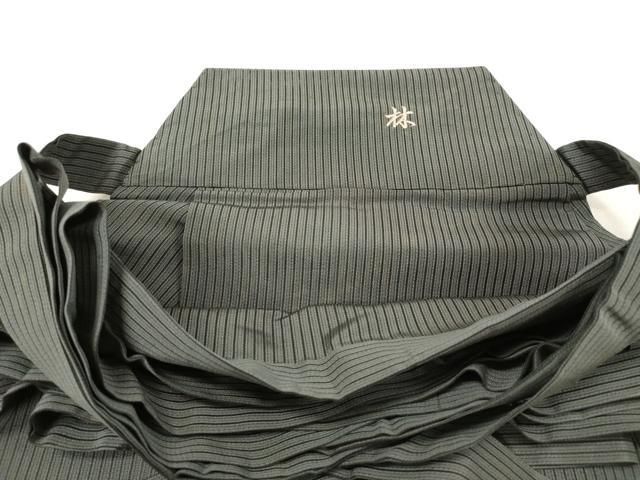 平和屋着物 夏物 男性 行灯袴 縞 正絹 ea