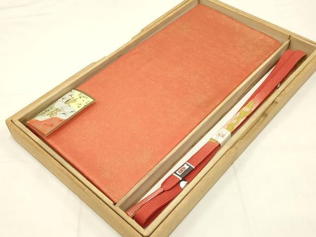 平和屋本店●和装小物 帯締め 帯揚げセット 高麗組 綾出し 泥箔 金糸 金彩 ♥ AABC4258ay