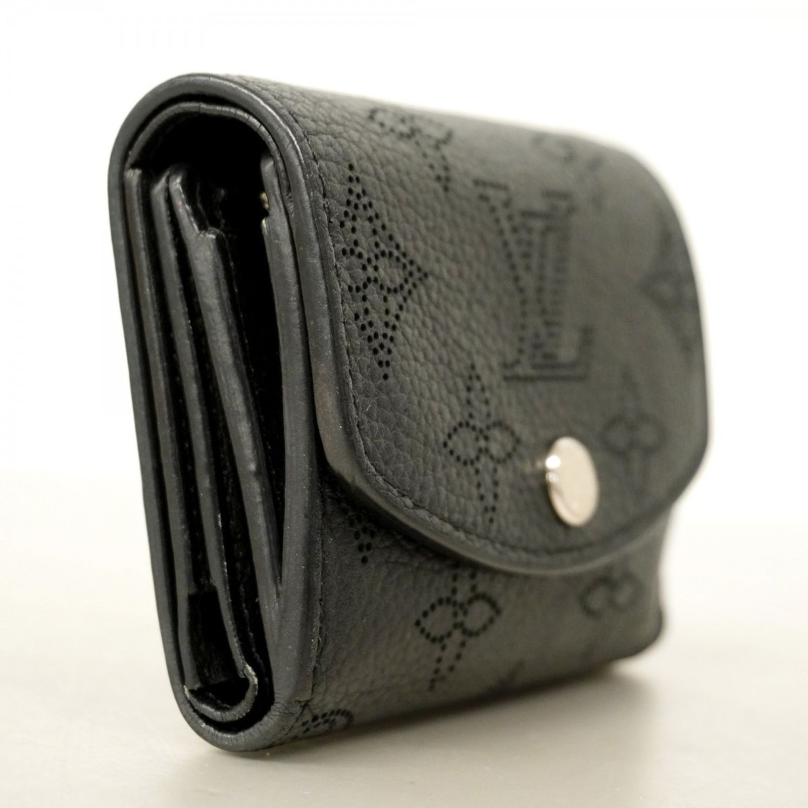 ルイ ヴィトン Louis Vuitton ルイ ヴィトン 三つ折り財布 マヒナ ポルトフォイユイリスXS M67498 ノワールレディース