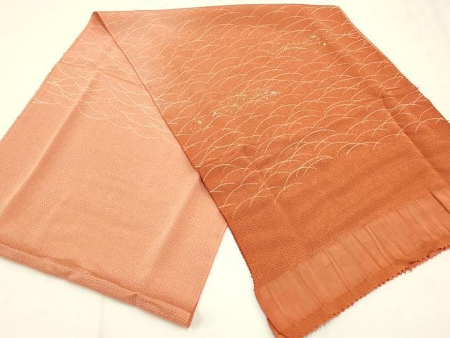 平和屋本店●和装小物 帯締め 帯揚げセット 高麗組 綾出し 芝文 暈し染め 金糸 金銀彩 鬼しぼ縮緬 ♥ AABC4264ay