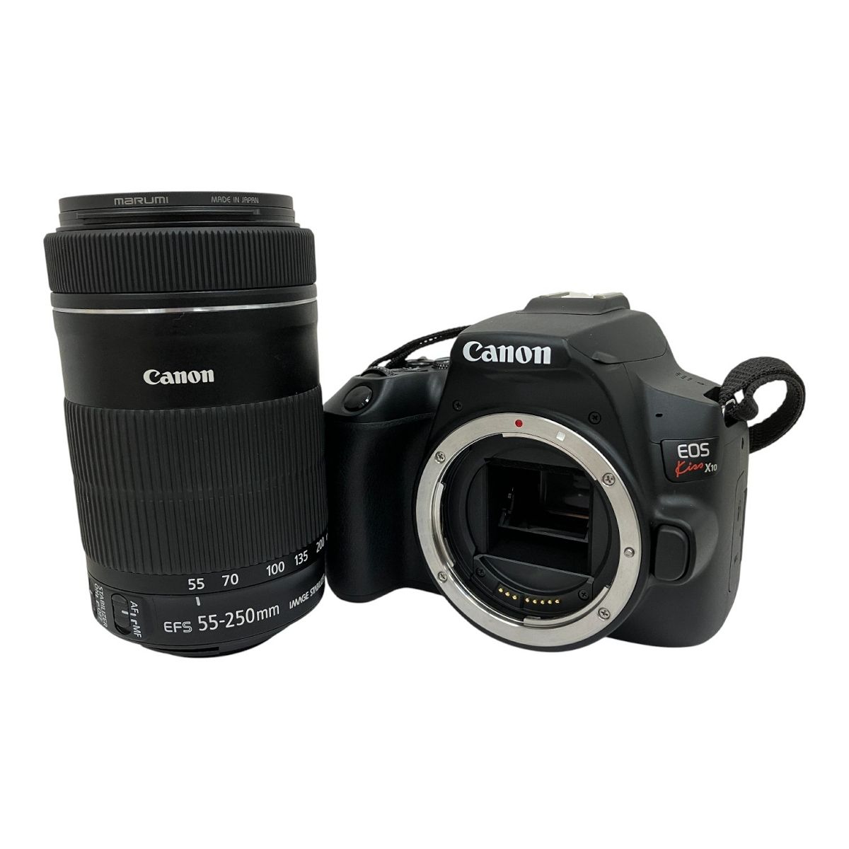Canon EOS Kiss X10 デジタル一眼レフカメラ ボディ EF-S 55-250mm F4-5.6 IS STM 望遠ズームレンズ 2点セット キャノン M10510478