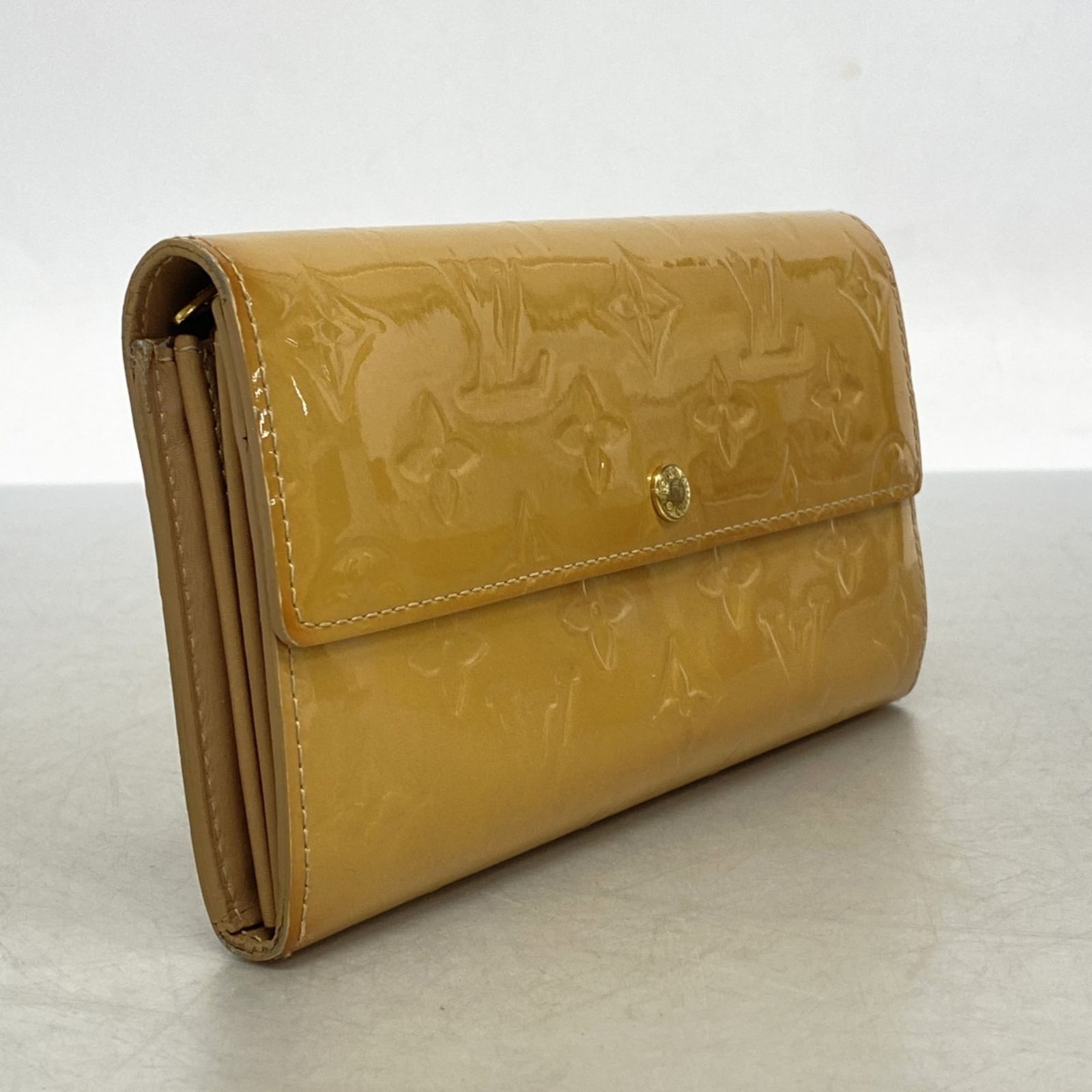 ルイ ヴィトン Louis Vuitton ルイ ヴィトン 長財布 ヴェルニ ポシェットポルトモネクレディ M91380 ノワゼットレディース