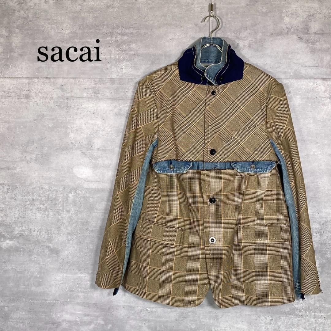sacai』サカイ (2) テーラード ドッキング デニムジャケット - メルカリ