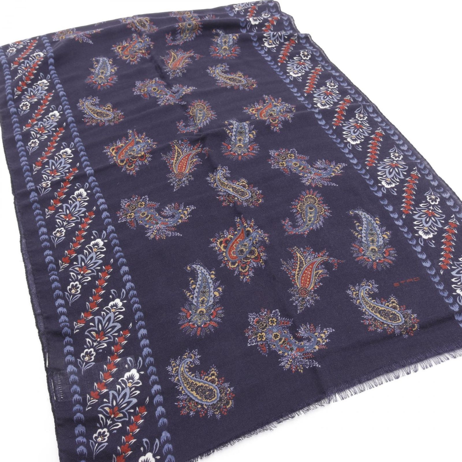 エトロ ETRO ストール ウール シルク ストール レディース Used A