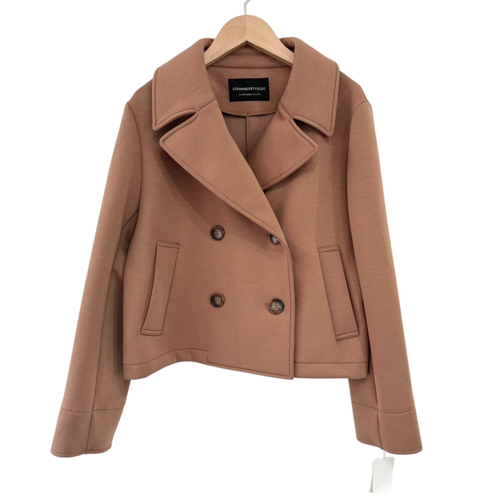 未使用保管品 ANDREA POMILIO ショートピーコート オレンジ 48 未使用保管品 ANDREA POMILIO ショートピーコート オレンジ 48