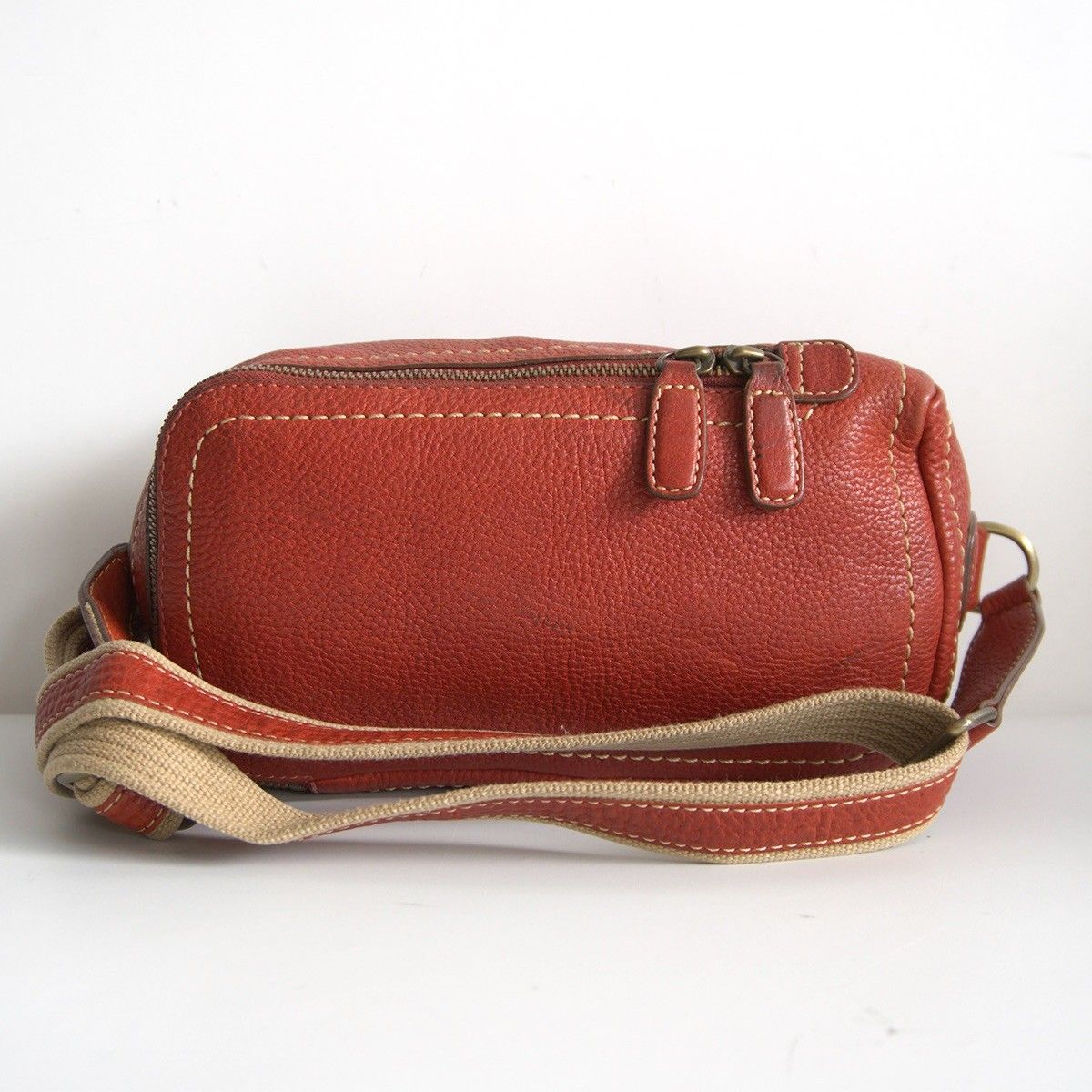 色 土屋鞄 トーンオイルヌメ ショルダーバッグ レッド ポシェット レザー 鞄 25100975