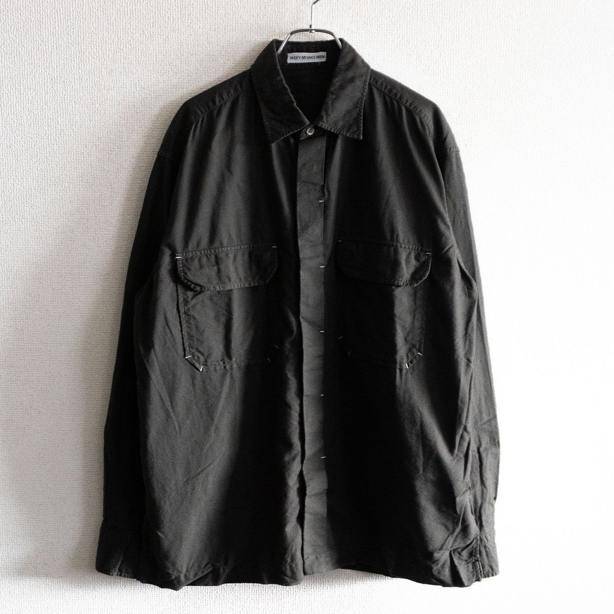 美品】ISSEY MIYAKE MEN【ステッチデザイン オーバーシルエット シャツ