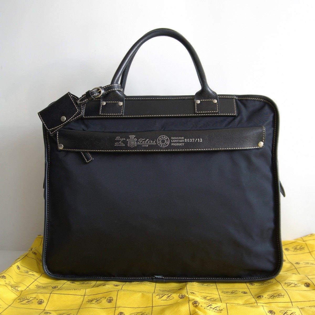 EDIFICE別注 FELISI 8637|13 ブリーフケース ネイビー ビジネスバッグ フェリージ 25101069
