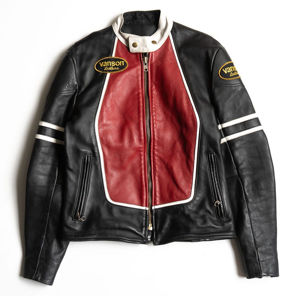 vanson レザー シングルライダースジャケット 38 バンソン レザー