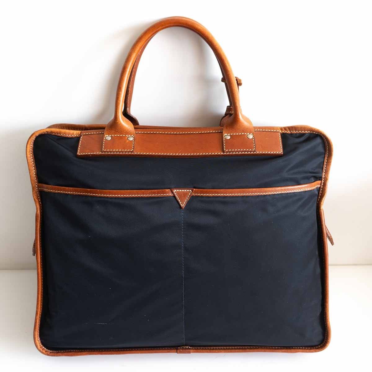 定番 FELISI 8637 2 DS ブリーフケース ネイビー ナイロン×レザー ビジネス バッグ フェリージ 25101086