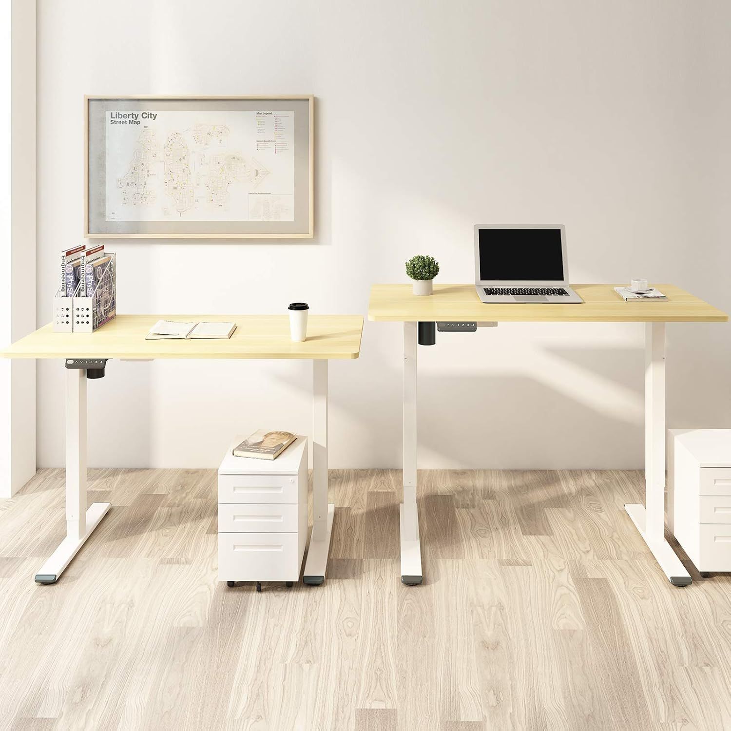 FLEXISPOT 電動式スタンディングデスク(幅120×奥行60,メモリー機能付き