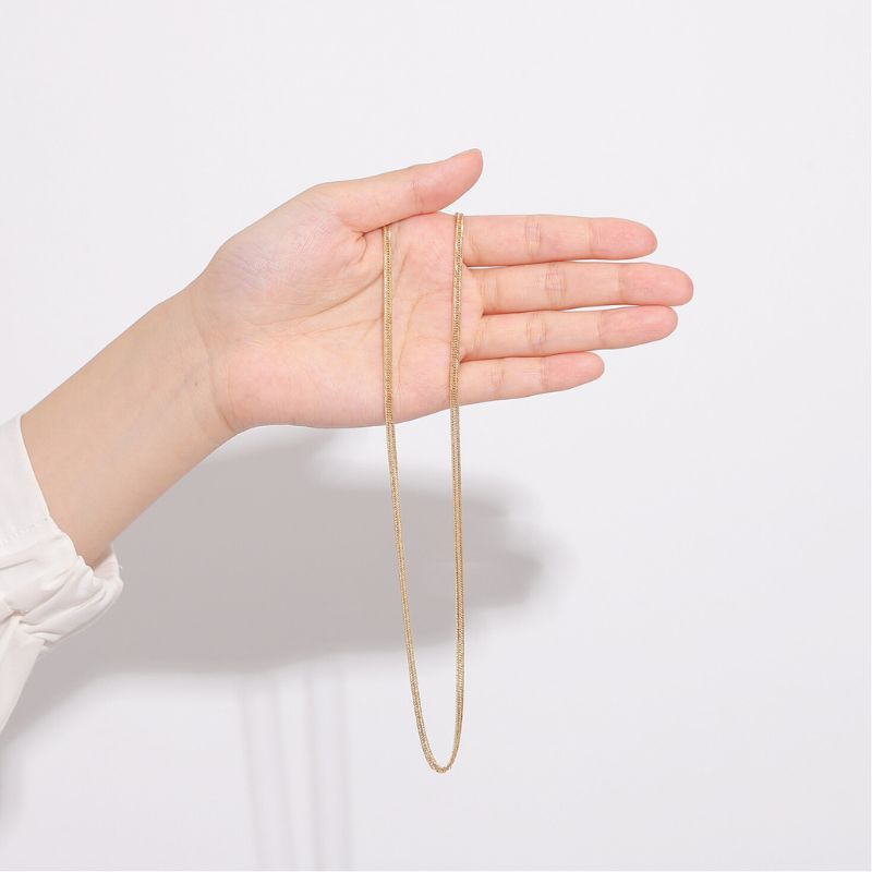 新品】K18 18金 中空喜平ネックレス（2面カットクワドループル）50cm