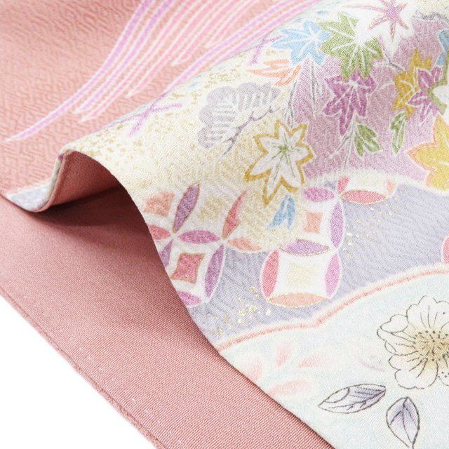 波に花の図 東雲色