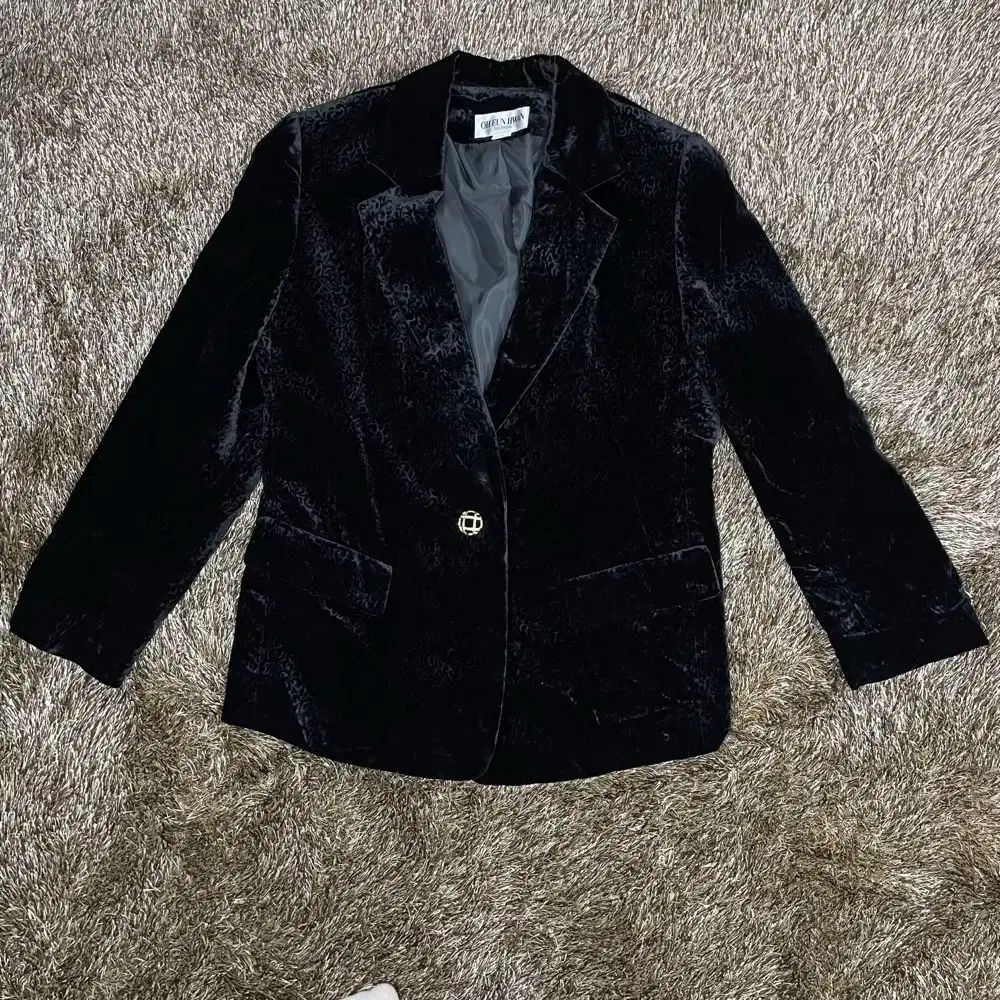 オウンファン ブティック ジャガード ビューティ ツアーベルベット ジャケット スカート セットアップ 79