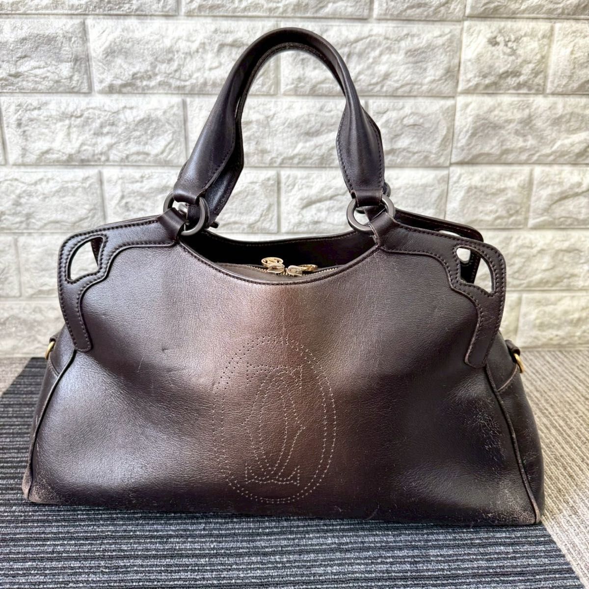 Cartier カルティエ マルチェロ 2way ショルダーバッグ レザー