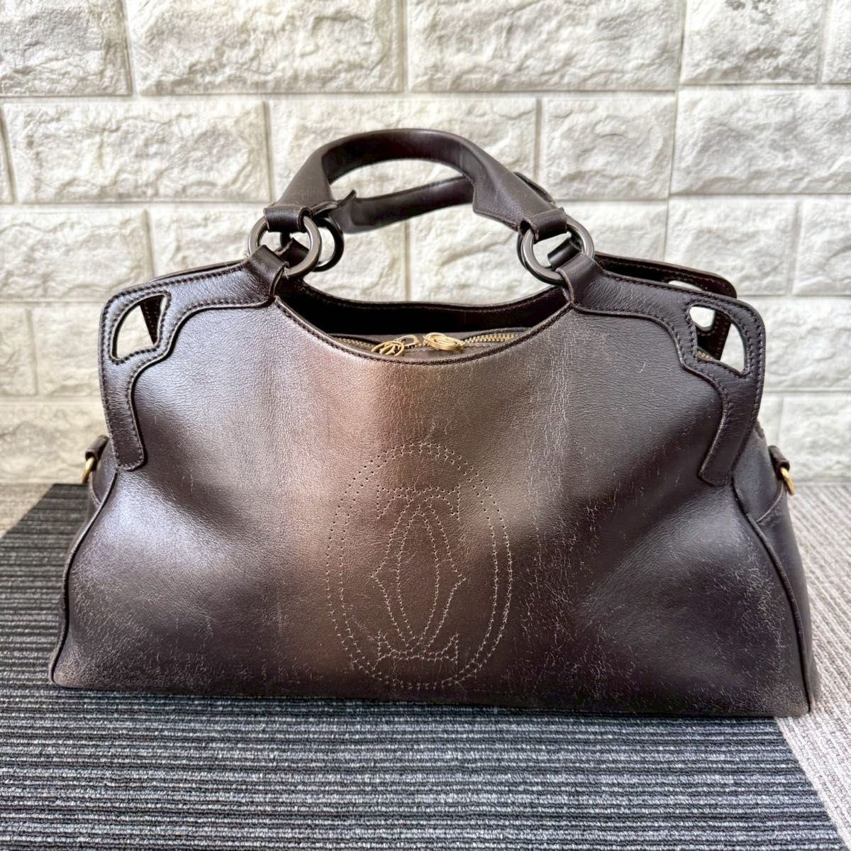 Cartier カルティエ マルチェロ 2way ショルダーバッグ レザー