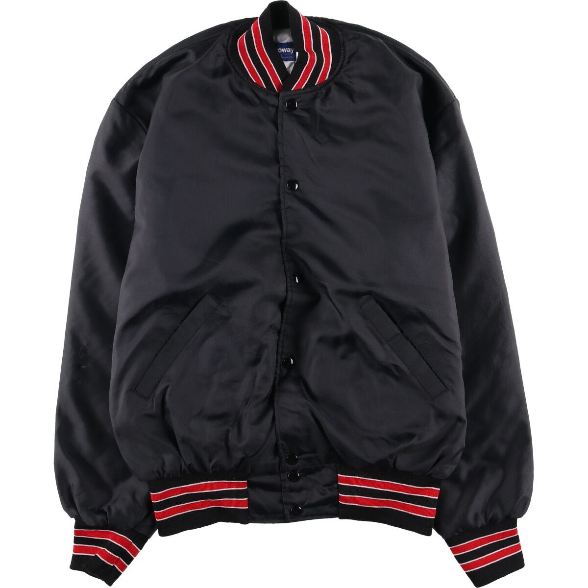 古着 80年代 Holloway 中綿入り ナイロンスタジャン アワードジャケット バーシティジャケット メンズL相当 eaa592207