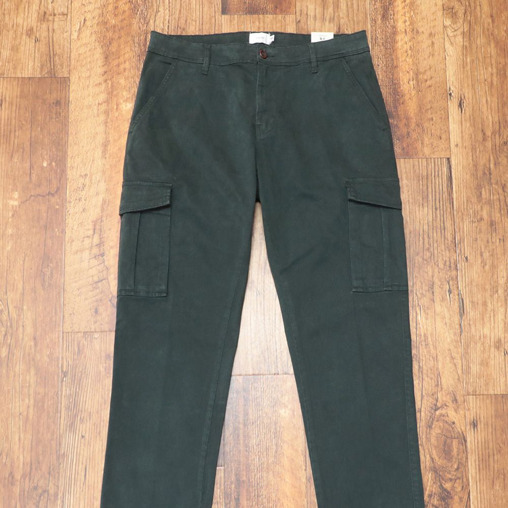 25 AW GAUDI 34インチ カーゴパンツ コットンストレッチサテン カジュアル こなれ感 メンズ 紳士 ガウディ 緑 グリーン mc 404