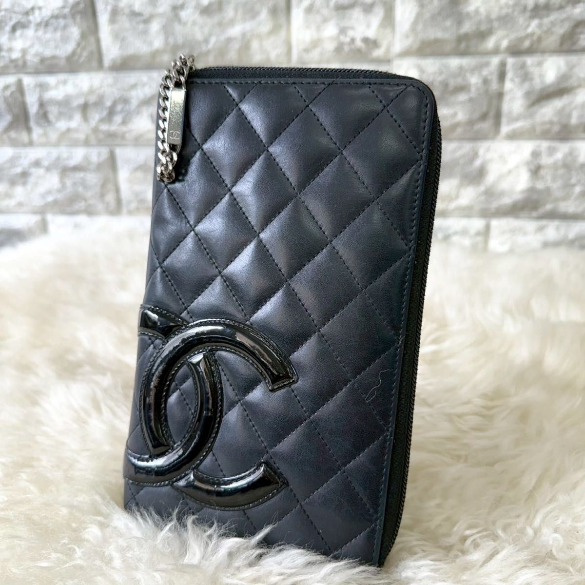 【美品】CHANEL シャネル カンボンライン オーガナイザー ココマーク 財布 CHANEL シャネル カンボンライン オーガナイザー 長財布 ココマーク