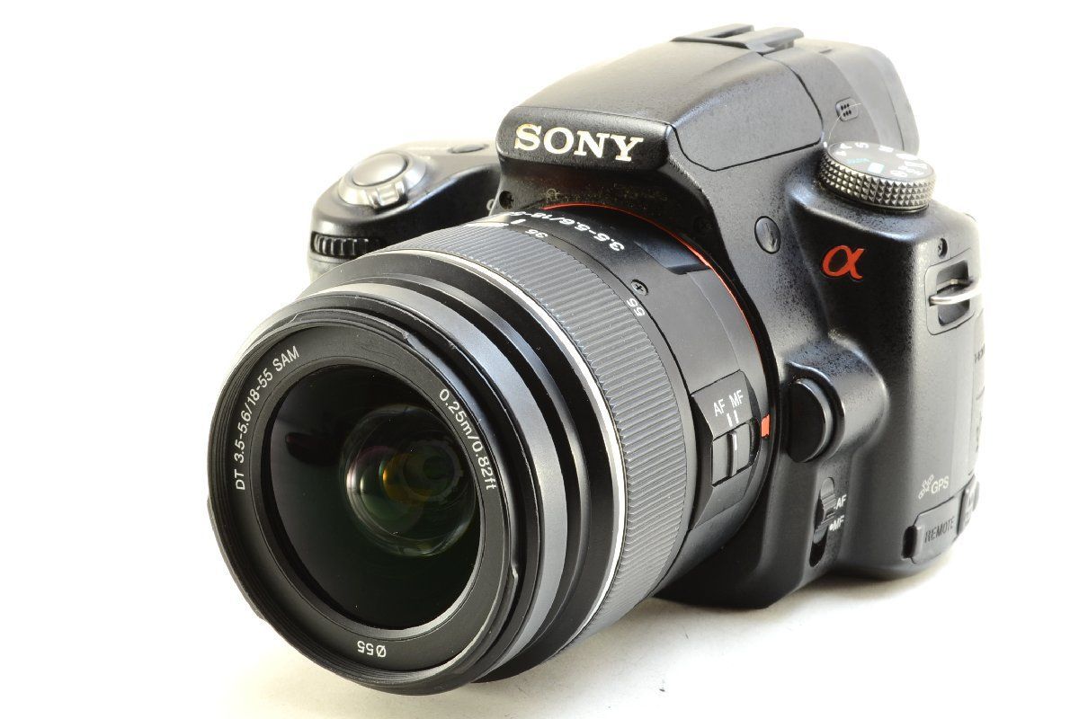 並品 SONY α55 18 55 mm F 3 5 6 SAMセット 新同充電器付