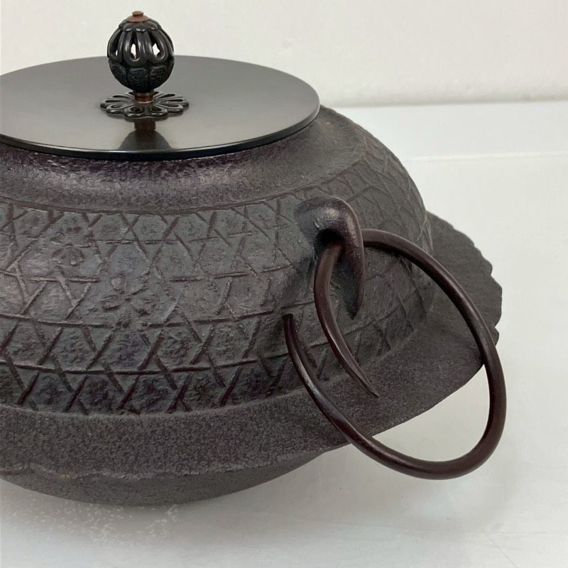 桜川地紋 平丸羽釜 釜師 清光作 創巧の野々田 釜 WWW_IBETON_RU