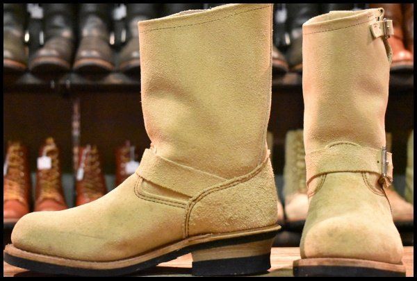 7D 07年 レッドウィング 8268 スエード エンジニア ホーソーンアビレーンラフアウト スチールトゥ ブーツ redwing HOPESMORE FJ277