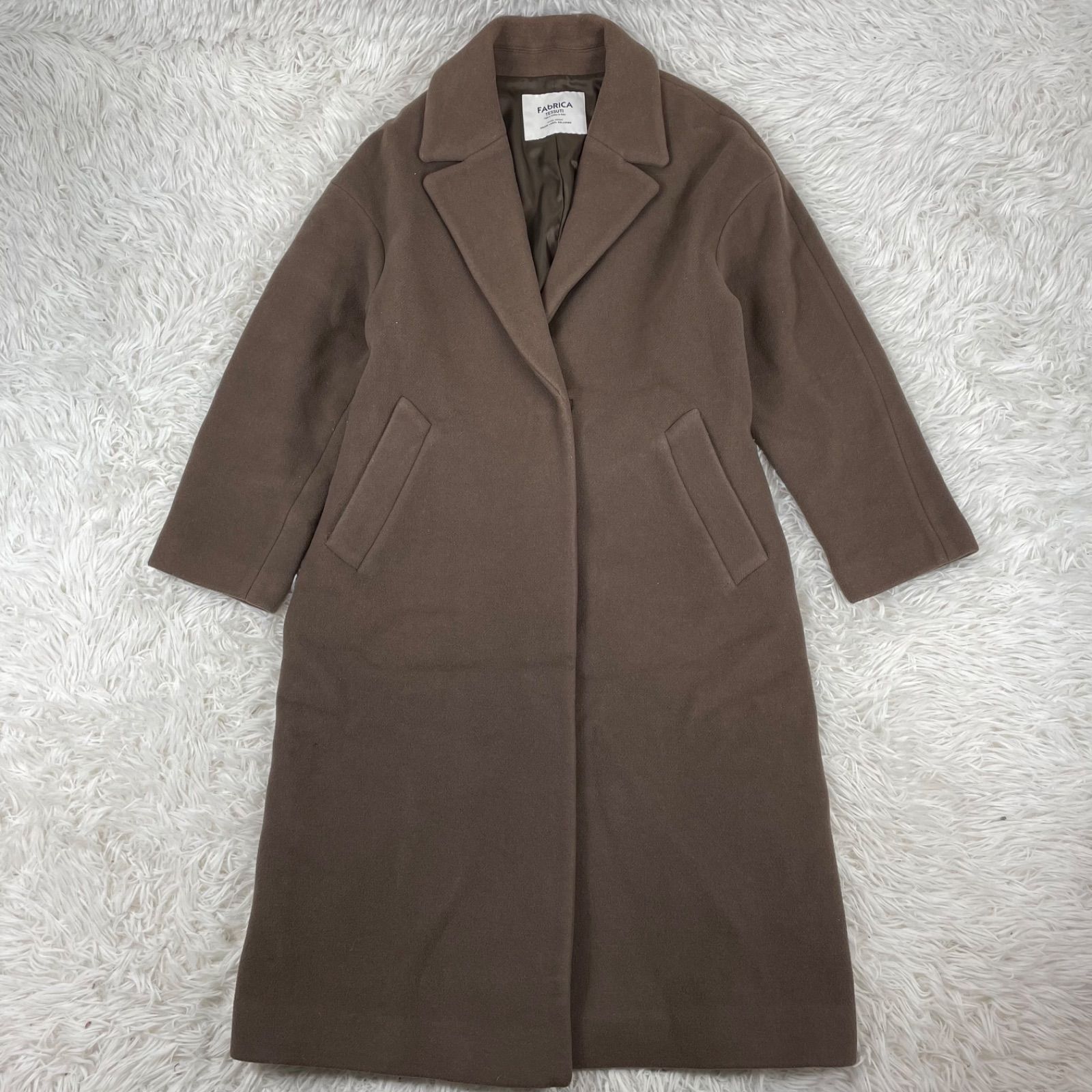 GREEN LABEL RELAXING FABRICA TESSUTI M チェスターコートカシミヤ混