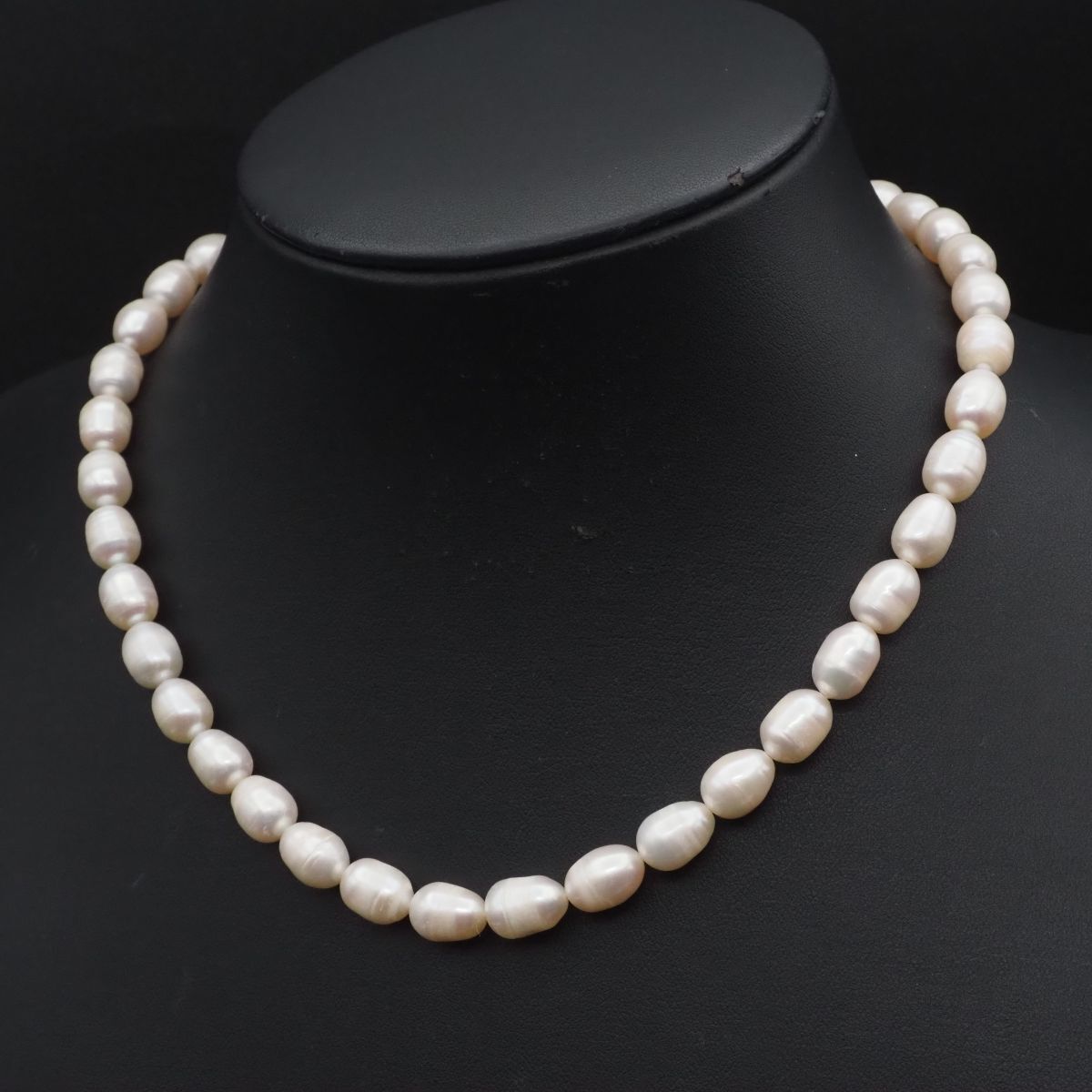 H053 淡水真珠 パール SILVER刻印 ネックレス デザイン シルバー 6月