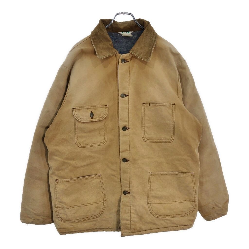 70年代 KEY キー ダックワークジャケット ヴィンテージ ベージュ メンズ L相当 古着 V6428