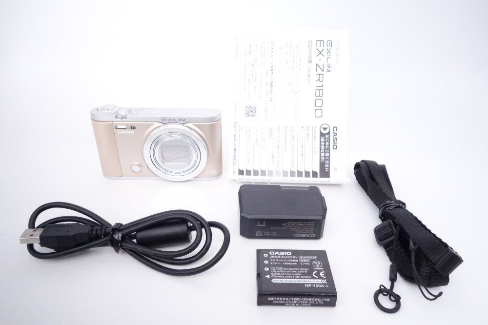 上品 カシオ CASIO デジタルカメラ EXILIM EX-ZR1800GD ゴールド D10079A