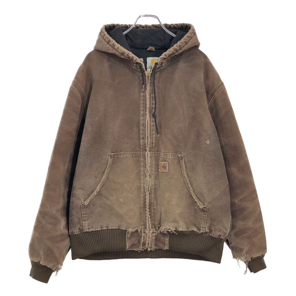 90年代 Carhartt カーハート アクティブジャケット ブラウン メンズ L 古着 V6430