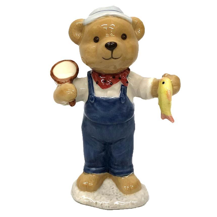 BING-CRONDHL ビング＆グロンダール フィギュリン くまの魚取り クマ 置物 人形 aq12182