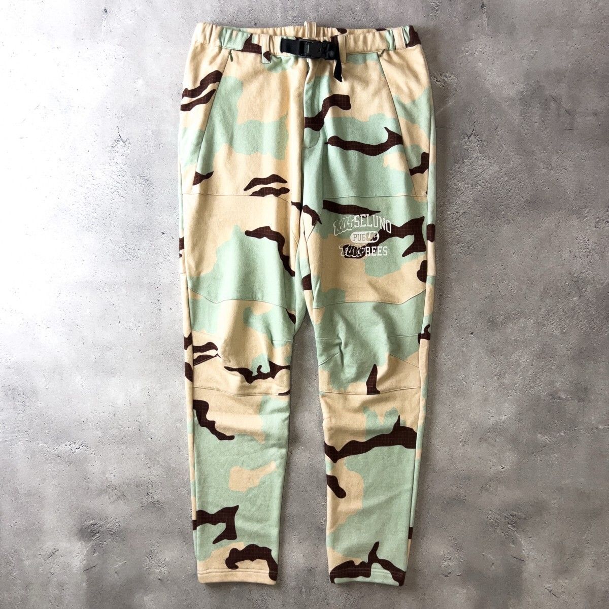 3.2万 Russeluno GOLF ラッセルノ SLOWUP LOGO HEAVY TECH PANTS スウェット ジョガー パンツ メンズ 7 2XL 迷彩柄 ゴルフウェア