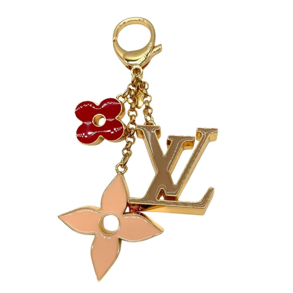 ルイヴィトン LOUIS VUITTON フルールドゥモノグラム チャーム メタル M67119 レッド ゴールド金具 DP1198 レディース