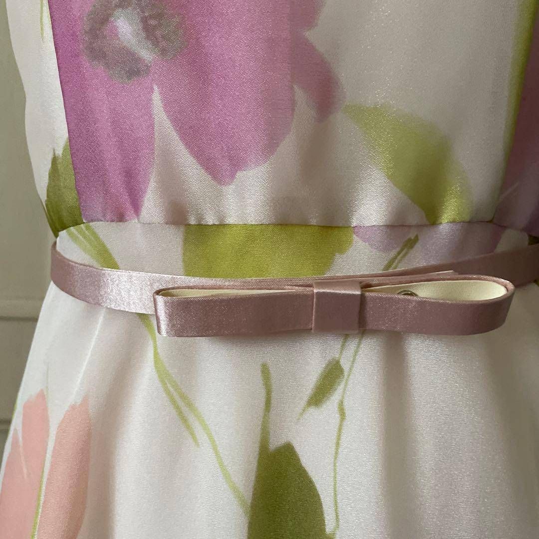 5 M s GRACY エムズグレイシー 花柄 ワンピース シャツ ロング お呼ばれ デート オフィスカジュアル 食事会 お出かけ 上品 総柄 ピンク 桃色 PINK