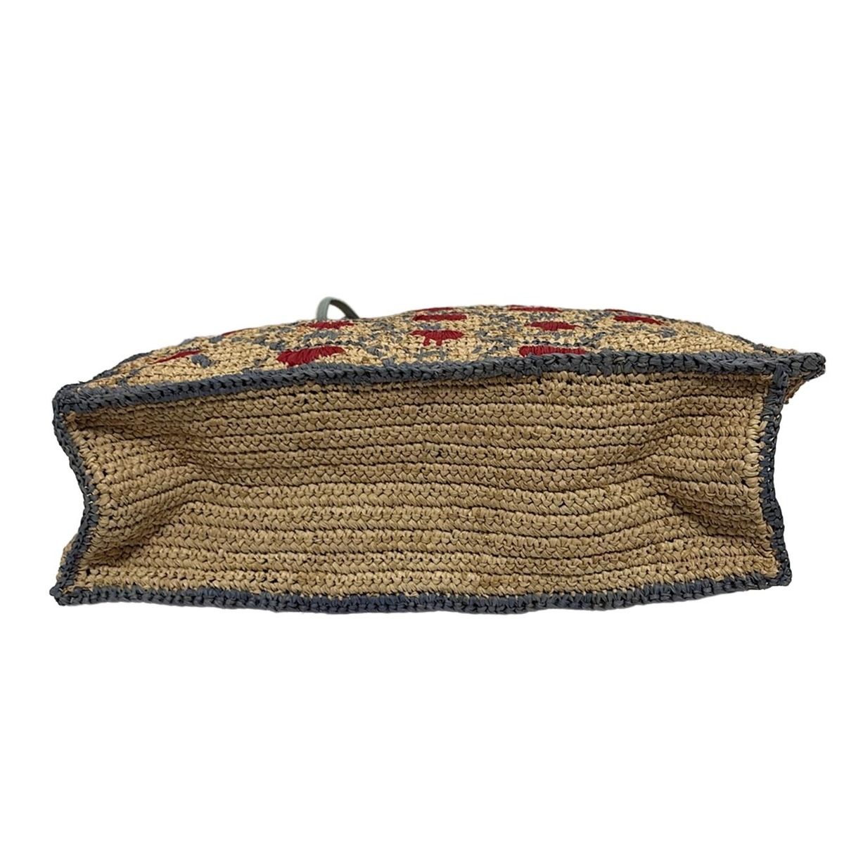 ベージュ×レッド×マルチ レザー