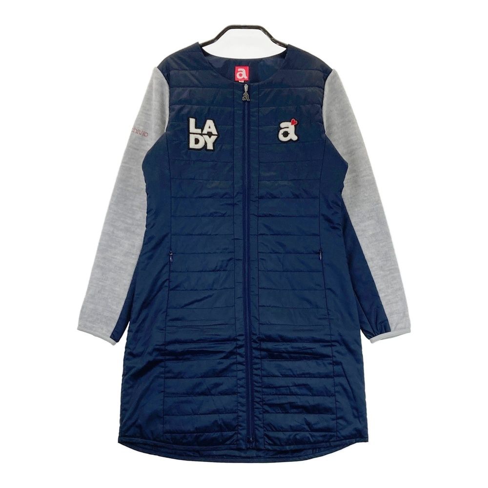 サイズ 36 ARCHIVIO アルチビオ 中綿 フルジップ ワンピース ネイビー系 240101408182 ゴルフウェア レディース ストスト