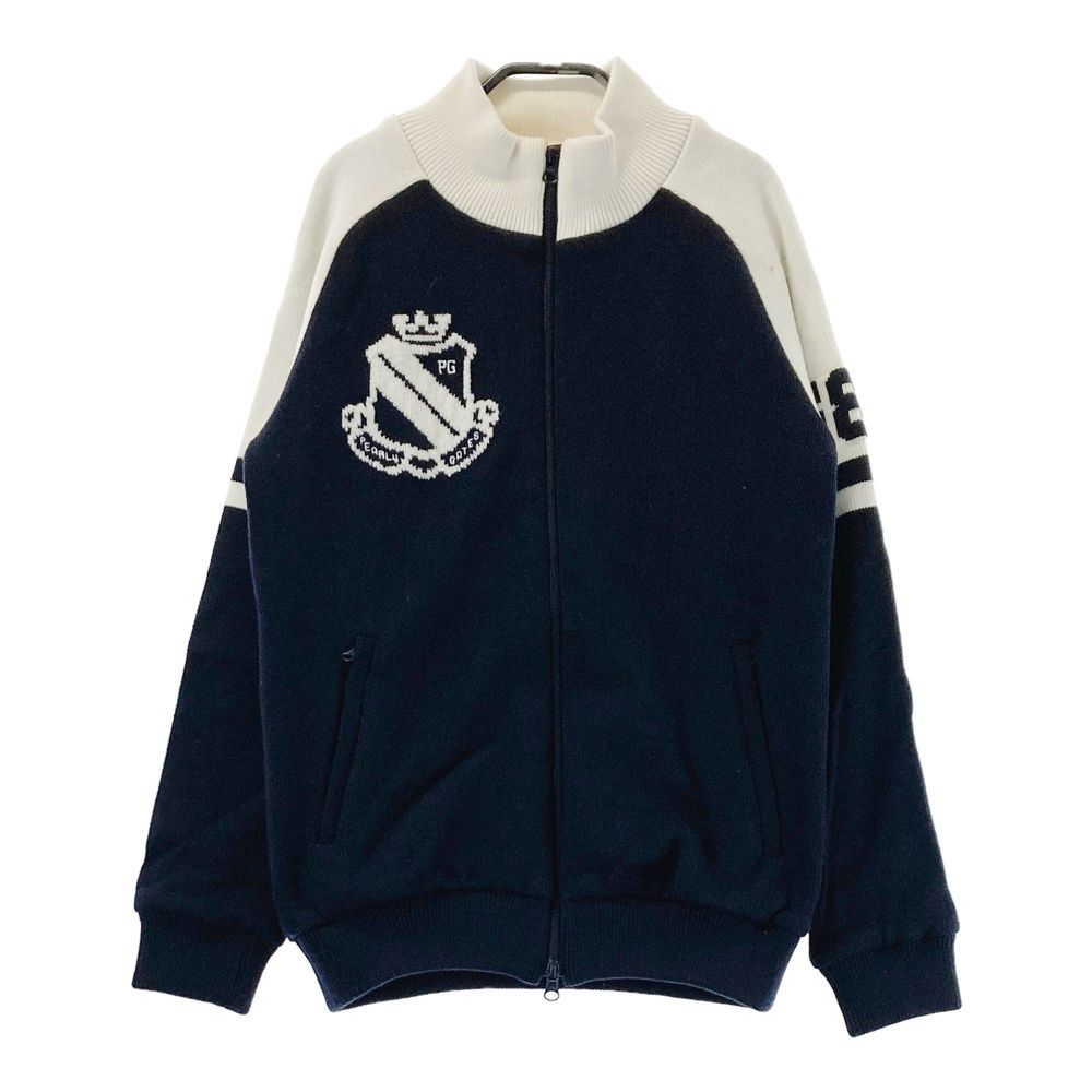 サイズ 2 PEARLY GATES パーリーゲイツ 裏地付きニットジャケット ネイビー系 240101447615 ゴルフウェア レディース ストスト