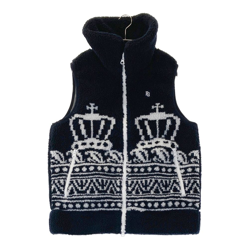 サイズ 0 PEARLY GATES パーリーゲイツ ボアジップベスト ネイビー系 240101504725 ゴルフウェア レディース ストスト