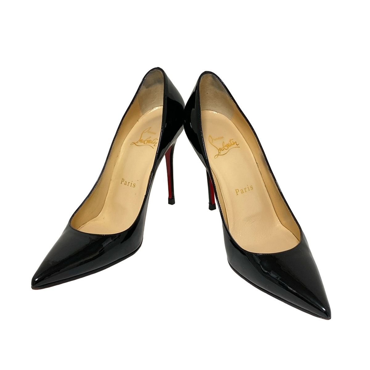 CHRISTIAN LOUBOUTIN クリスチャンルブタン パンプス 36 レディース - 黒 アウトソール張替済 レザー