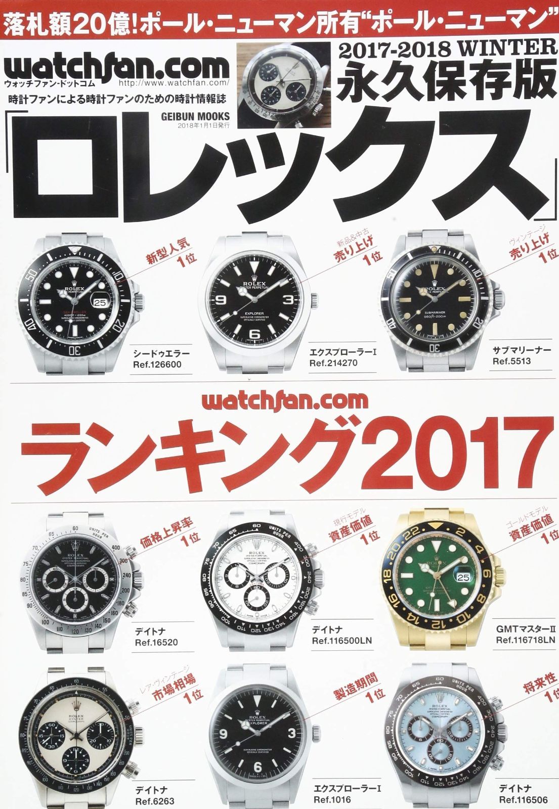 Watchfan.com 永久保存版 ロレックス2018Winter (GEIBUN MOOKS)