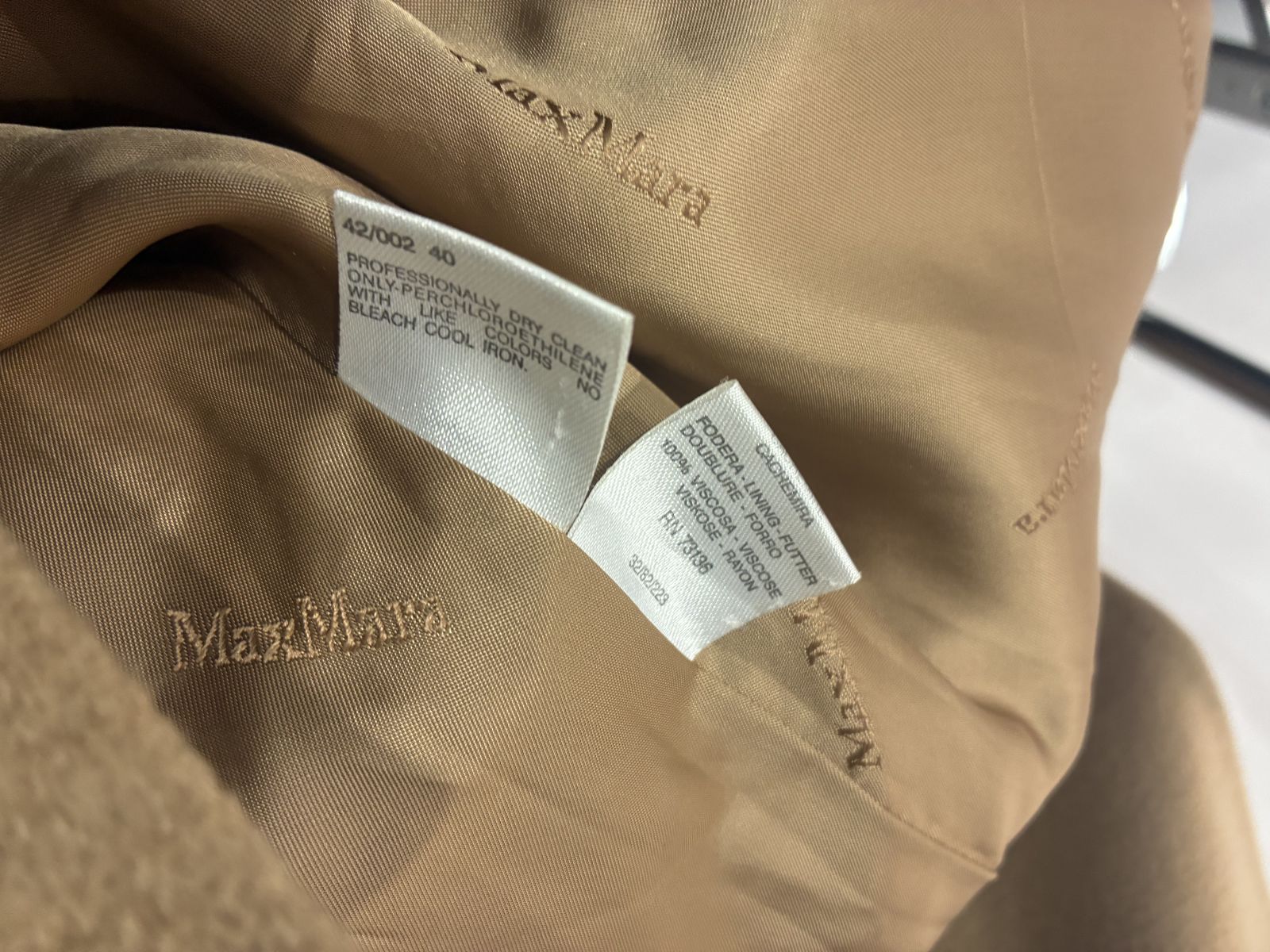 ロングコート キャメル