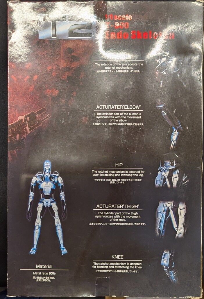 アオシマ ミラクルハウス 新世紀合金 T 800 ENDO スチールメタリック塗装 プラズマライフル付属 1 6スケール